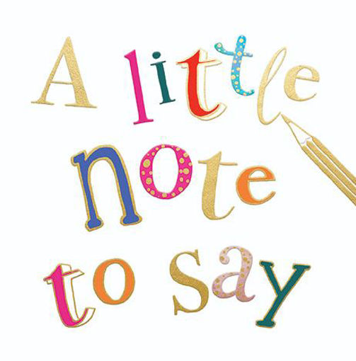 Picture of A LITTLE NOTE TO SAY THANK YOU CARD